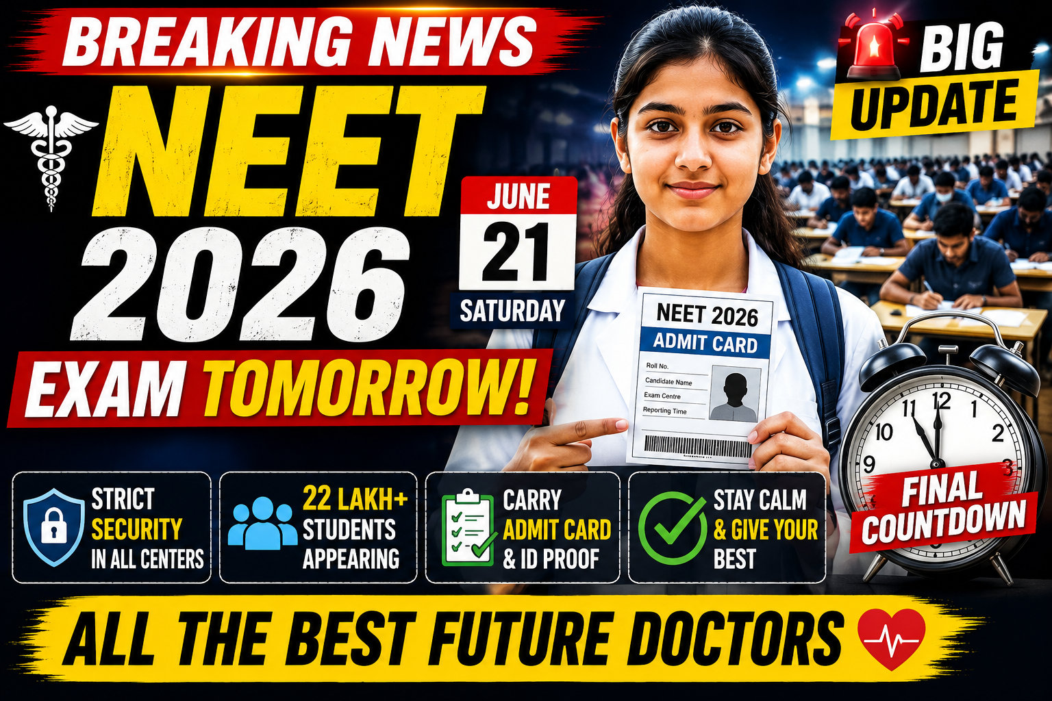 NEET 2026 Big Update | Tomorrow Is The Big Day For Medical Aspirants