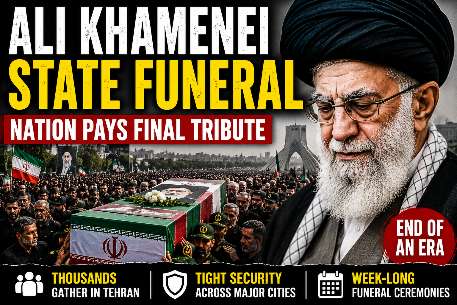 Iran Holds Grand State Funeral for Ali Khamenei as Nation Mourns
