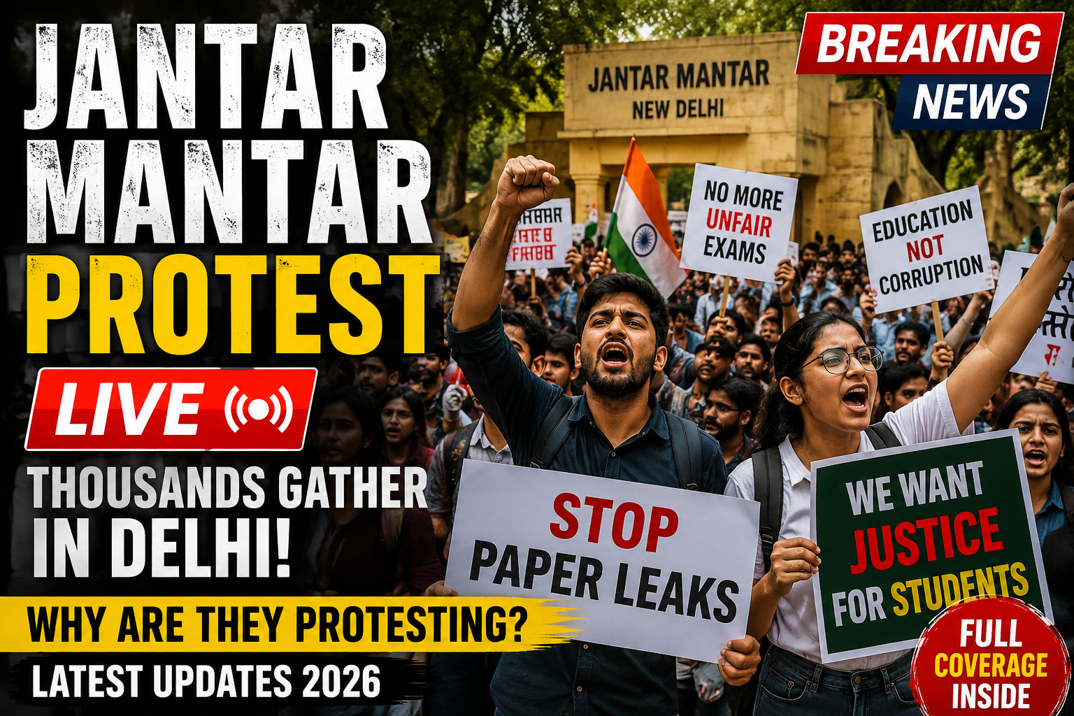 Jantar Mantar Protest LIVE: Why Are Thousands Gathering in Delhi? | Latest News 2026
